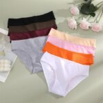 4 unids/set de ropa interior elástica de algodón sin costuras, bragas de cintura baja para mujer, bragas sexis transpirables de Color sólido, calzoncillos suaves para mujer - Imagen 2