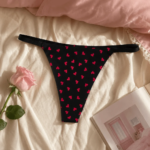 Elegantes tangas sin costuras para mujer, de cintura baja, con diseño de labios, T-back, ropa interior con estampado de fresas y corazones para chicas. - Imagen 4