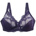 Sujetadores de copa DEF para mujer, ropa interior Sexy de encaje con anillo de acero, colección ajustable, lencería de talla grande, novedad de 2024 - Imagen 5