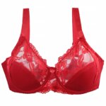 Sujetadores de copa DEF para mujer, ropa interior Sexy de encaje con anillo de acero, colección ajustable, lencería de talla grande, novedad de 2024 - Imagen 3