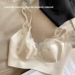Sujetador sexy de encaje tipo conejita para mujer, sin costuras, con espalda hermosa, sin tirantes, que reduce el tamaño del ...