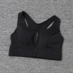 Nuevo sujetador deportivo para mujer 2026 con cremallera frontal ajustable, alta resistencia, a prueba de golpes, fruncido, sexy y con espalda cruzada para entrenamiento. - Imagen 5