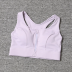 Nuevo sujetador deportivo para mujer 2026 con cremallera frontal ajustable, alta resistencia, a prueba de golpes, fruncido, sexy y con espalda cruzada para entrenamiento. - Imagen 3