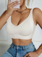 3 sujetadores inalámbricos para mujer, longitud de hombro elástica y ajustable, suaves y delicados, sujetador deportivo de cobertura completa - Imagen 2