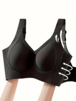 3 sujetadores inalámbricos para mujer, longitud de hombro elástica y ajustable, suaves y delicados, sujetador deportivo de cobertura completa - Imagen 4