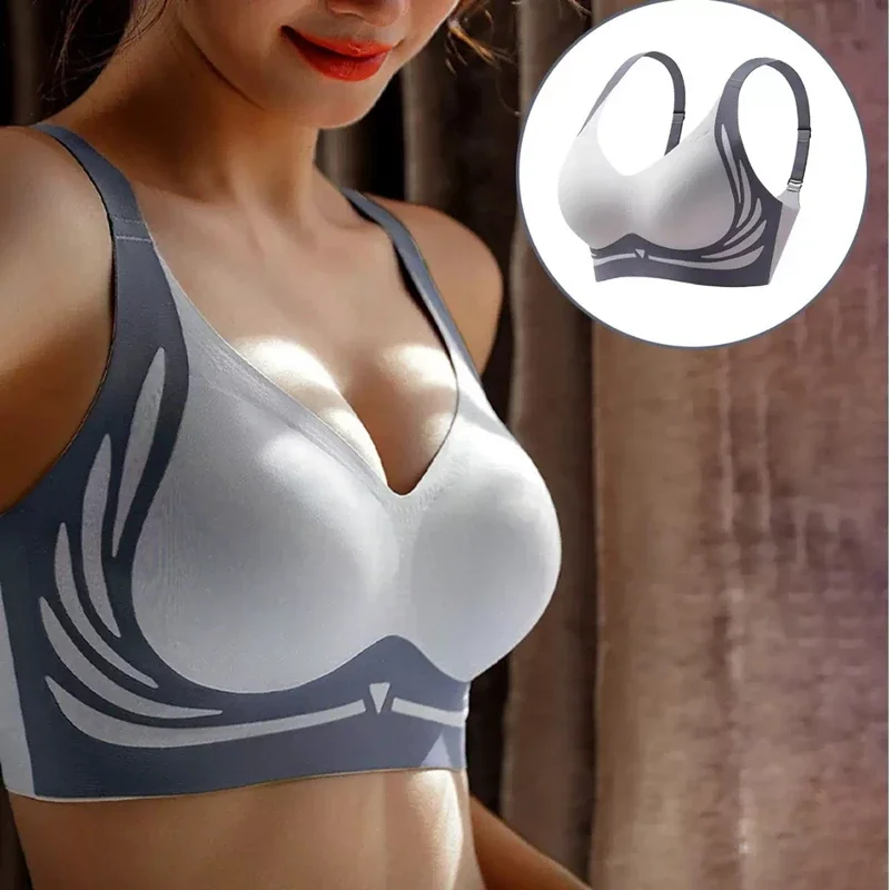 32308-tipdnc.jpg Ropa interior ajustable de alta calidad para mujer, sujetador fino, pechos grandes, sujetador pequeño, antiflacidez, talla grande, sujetador de mujer sin rastro - Imagen 1