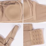 FallSweet 1/2 Uds. Sujetador deportivo sin aros para mujer Bralette de talla grande lencería cómoda Sexy diseño antiflacidez de copa completa fija - Imagen 5