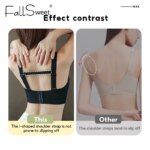 FallSweet 1/2 Uds. Sujetador deportivo sin aros para mujer Bralette de talla grande lencería cómoda Sexy diseño antiflacidez de copa completa fija - Imagen 3