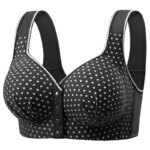 Sujetador de una pieza para mujer, ropa interior con hebilla frontal de copa fija, sujetador de talla grande para mujeres mayores de mediana edad sin anillos de acero, chaleco - Imagen 5
