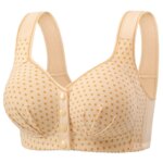 Sujetador de una pieza para mujer, ropa interior con hebilla frontal de copa fija, sujetador de talla grande para mujeres mayores de mediana edad sin anillos de acero, chaleco - Imagen 2