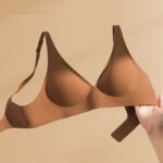 Parte de atrás bonita, ropa interior Invisible sin costuras, pecho grande para mujer, recogida de pecho pequeño, sujetador inalámbrico Sexy con pecho lateral - Imagen 3