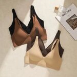 Parte de atrás bonita, ropa interior Invisible sin costuras, pecho grande para mujer, recogida de pecho pequeño, sujetador inalámbrico Sexy con pecho lateral - Imagen 2