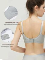 Conjunto de sujetador y bragas finos y sin costuras para mujer, con ajuste inalámbrico, efecto realce de pecho plano, para ve... - Imagen 4