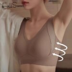 FallSweet-Sujetador Push Up sin costuras para mujer, ropa interior inalámbrica, Bralette antiflacidez, sujetador fino y cómodo de talla grande, lencería femenina - Imagen 3