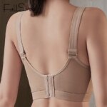 FallSweet-Sujetador de talla grande sin costuras para mujer, Bralette sin aros con cuello en V profundo, ropa interior transpirable de copa fina Sexy, 2 uds. - Imagen 3
