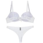 Conjunto de sujetadores de encaje con diamantes de imitación para mujer, lencería Sexy de talla grande 34/75 36/80 38/85 40/90 42/95 BCDE Cup, novedad de 2024 - Imagen 2