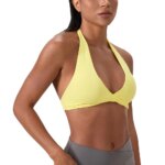 YOGA Sujetadores deportivos acolchados con tiras y sensación desnuda para mujer - Top de entrenamiento físico Sujetadores deportivos de yoga con espalda cruzada Sin anillo de acero - Imagen 5