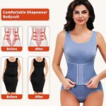 2025 nuevo Body Shapewear con cinturón con cremallera mujeres Control de barriga Fajas Body Shaper cintura entrenador adelgazante Cincher Corset Tops - Imagen 4