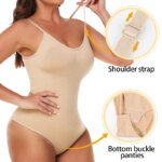 Body con espalda baja para mujer, moldeador de cuerpo con entrepierna abierta, corsé Sexy con Control de barriga, camiseta sin mangas, ropa interior sin espalda - Imagen 4