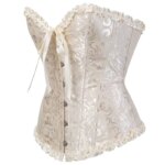 Corsé para Mujer, Top Corsé Jacquard, Estilo Victoriano, Sexy, con Cordones, Lencería Floral, Corsé Vintage Gótico, Disfraz de Basque