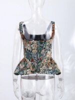 Corsés sexys con estampado y tirantes, tops sin espalda con cremallera y sin mangas para mujer, blusas ajustadas, novedad de verano 2026, elegantes camisetas sin mangas para fiesta de noche. - Imagen 6