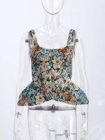 Corsés sexys con estampado y tirantes, tops sin espalda con cremallera y sin mangas para mujer, blusas ajustadas, novedad de verano 2026, elegantes camisetas sin mangas para fiesta de noche. - Imagen 5