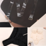 Sujetador moldeador para mujer, corsé con escote en V profundo, Tanga, entrenador de cintura, correa transparente, ropa moldeadora de realce, monos sin espalda, Push Up acolchado - Imagen 6