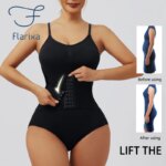 Flarixa-Body con botonadura para mujer, ropa moldeadora adelgazante, corsé reductor, moldeador de cuerpo, ropa interior modeladora, bragas con Control de barriga - Imagen 5
