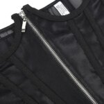 Corsé de malla transparente para mujer, corpiño de entrenamiento de cintura con cremallera, moldeador Sexy, Top corto dulce para Club nocturno - Imagen 4