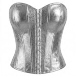 Top corsé de lentejuelas plateadas, sin tirantes, estilo gótico Y2K, para fiestas, festivales, discotecas, ajustado al cuerpo, chaleco delgado para mujer