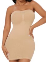 Ropa moldeadora sin tirantes para mujer, deslizadores completos para debajo de los vestidos, contracción Invisible del vientre, Control de barriga, vestido moldeador de cuerpo adelgazante - Imagen 4