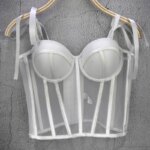Corsés de moda, corpiño Push Up, Tops, ropa de mujer, corsé gótico debajo del busto, Top, lencería Sexy, corpiño para discoteca, corsés, ropa de fiesta - Imagen 6