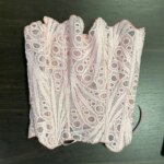 Faja Moldeadora sin Mangas con Encaje Floral y Diseño de Espina de Pescado para Mujer, Ajuste Delgado, Control de Abdomen, Corsé con Cordones, Estilo Urbano - Imagen 4