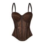 Corsé de malla transparente sexy para mujer, elegante top corto moldeador de cintura, bustier para mujer, top corto de noche para chicas, moldeador de cuerpo corto para mujer