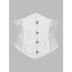 Corsé Jacquard Blanco, Cincher de Cintura, Bustier, Moldeador de Cuerpo, Lencería Reductora