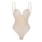 Body de compresión moldeador de cuerpo para mujer, lencería de una pieza, ropa moldeadora sin espalda con sujetador, corsé, ropa interior adelgazante