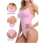 Faja moldeadora de tirantes para mujer, corsé de una pieza rosa con espalda hermosa, que estiliza el abdomen y levanta la cadera, ropa ajustada y resistente.