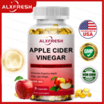 Cápsulas de Vinagre de Sidra de Manzana para un Vientre Plano, Control de Peso, Digestión, Desintoxicación, Metabolismo, Quema de Grasa, Supresor del Apetito