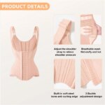 MiiOW Faja Corsé Moldeadora en Forma de U para Mujer, con Varillas de Acero, para Abdomen y Espalda, Estilo Top sin Mangas - Imagen 2