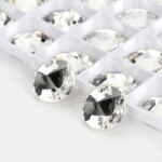 YHB Piedras de coser Rivoli con forma de cristal de alta calidad, parte posterior plana, diamantes de imitación para coser, bolsas de ropa - Imagen 5