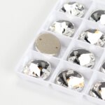 YHB Piedras de coser Rivoli con forma de cristal de alta calidad, parte posterior plana, diamantes de imitación para coser, bolsas de ropa - Imagen 4