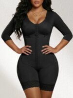 Faja colombiana de alta compresión para mujer con sujetador incorporado, moldeadora de abdomen y glúteos, y realzadora de caderas anchas. - Imagen 5