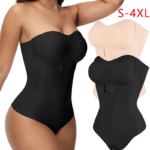 Body Sexy de S-4XL para mujer, ropa moldeadora con Control de barriga, Tanga con cierre frontal, levantador de glúteos, correa extraíble, moldeador de cuerpo completo acolchado