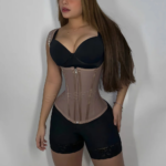Fajas Colombianas entrenador de cintura corsé doble compresión moldeador de cuerpo Control de barriga adelgazante cinturón plano para el vientre con huesos de acero - Imagen 3