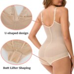 Body moldeador para mujer, Control de barriga, cuello en V, diseño cruzado, moldeador de levantamiento de glúteos, Invisible para uso diario - Imagen 5
