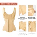MiiOW-corsé de entrenamiento de cintura en forma de U para mujer, entrenador de cintura moldeador, hueso de acero, Abdomen, parte de atrás bonita, camiseta sin mangas, ropa moldeadora - Imagen 6