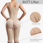 Fajas Colombianas para mujer, pantalones largos, ropa moldeadora de cuerpo completo, entrenador de cintura posparto, moldeador post liposucción, Body con Control de barriga - Imagen 4