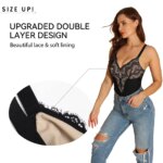 LILVIGOR-ropa moldeadora de encaje para mujer, Body moldeador, Control de barriga, sin mangas, cuello en V, camisola sin espalda, corsé adelgazante - Imagen 3