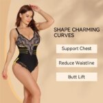 LILVIGOR-ropa moldeadora de encaje para mujer, Body moldeador, Control de barriga, sin mangas, cuello en V, camisola sin espalda, corsé adelgazante - Imagen 5