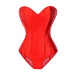 Lencería Sexy y Linda de Conejita, Body Rojo de Una Pieza con Corsé de Encaje y Malla para Fiesta y Club - Imagen 3